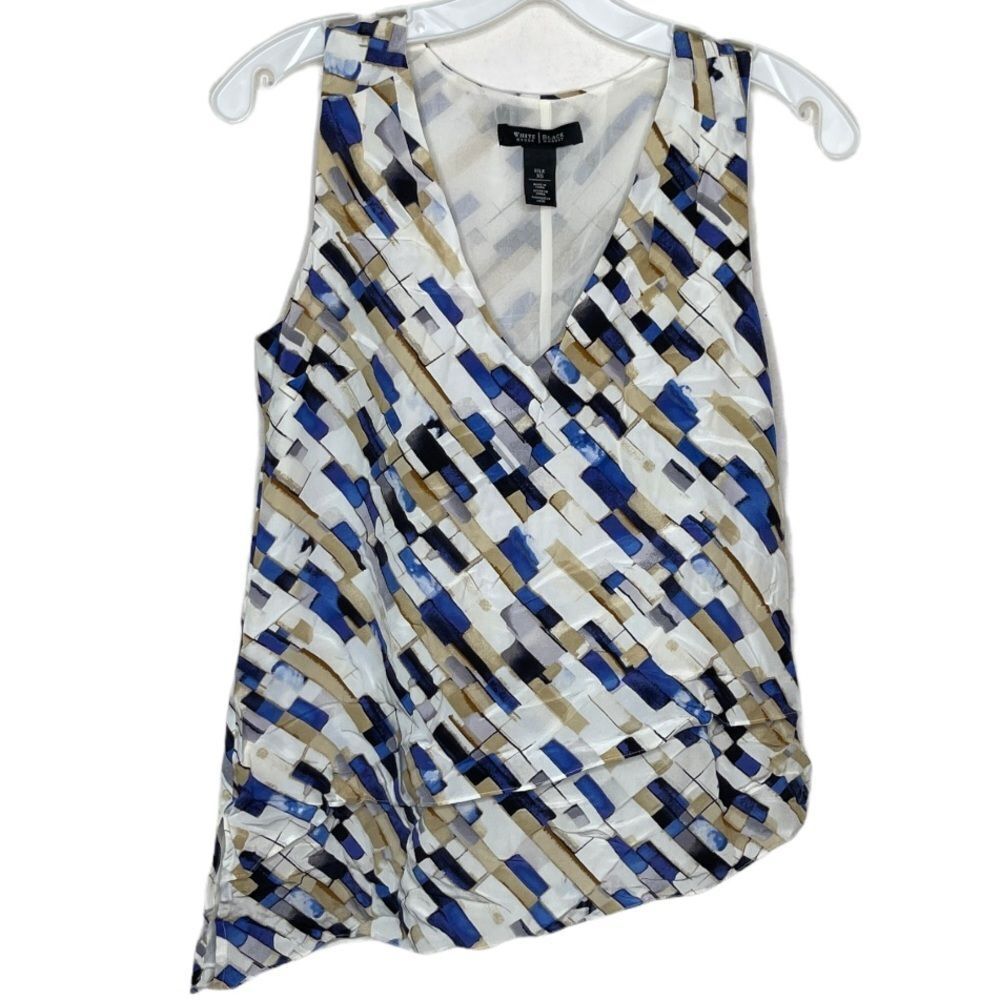 White House Black Market Silk Asymmetrical Top
